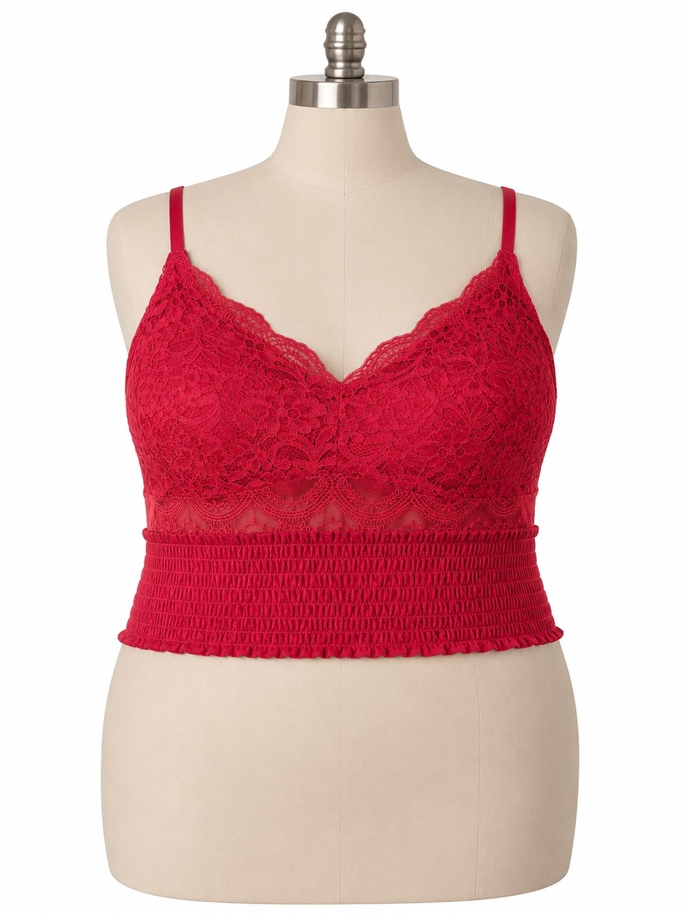 Torrid Fuscha Lace Smocked Bralette Top Size 2 (18/20)